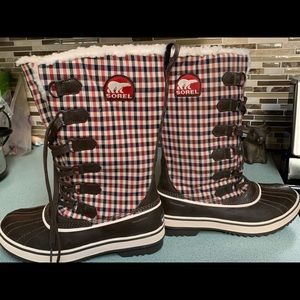 Sorel Trivoli Tall Plaid Snow Boots